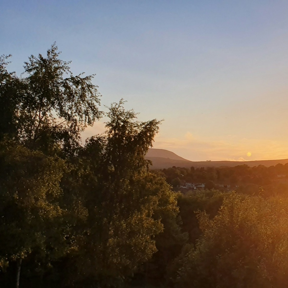 View over Lancashire hills